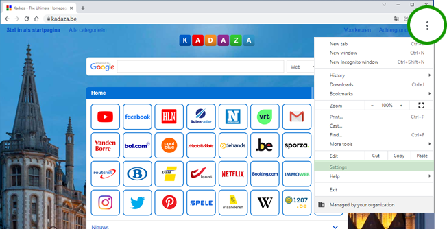 Chrome-instellingen openen