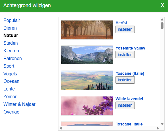 Achtergrond wijzigen